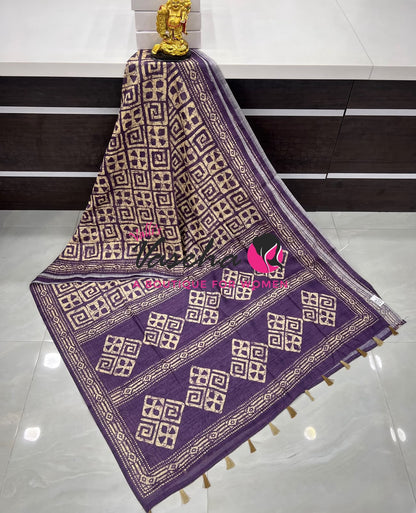 Art Tussar / Art Silk - Purple Shade - VVATS002