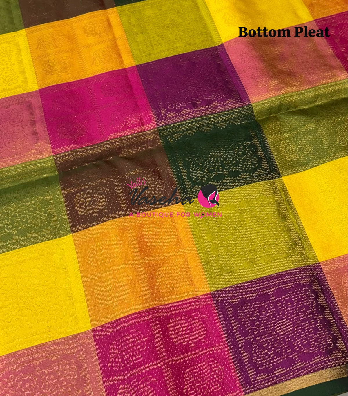 Pure Soft Silk Saree - Partly Pallu -  Half & Half Saree - VVPSS088