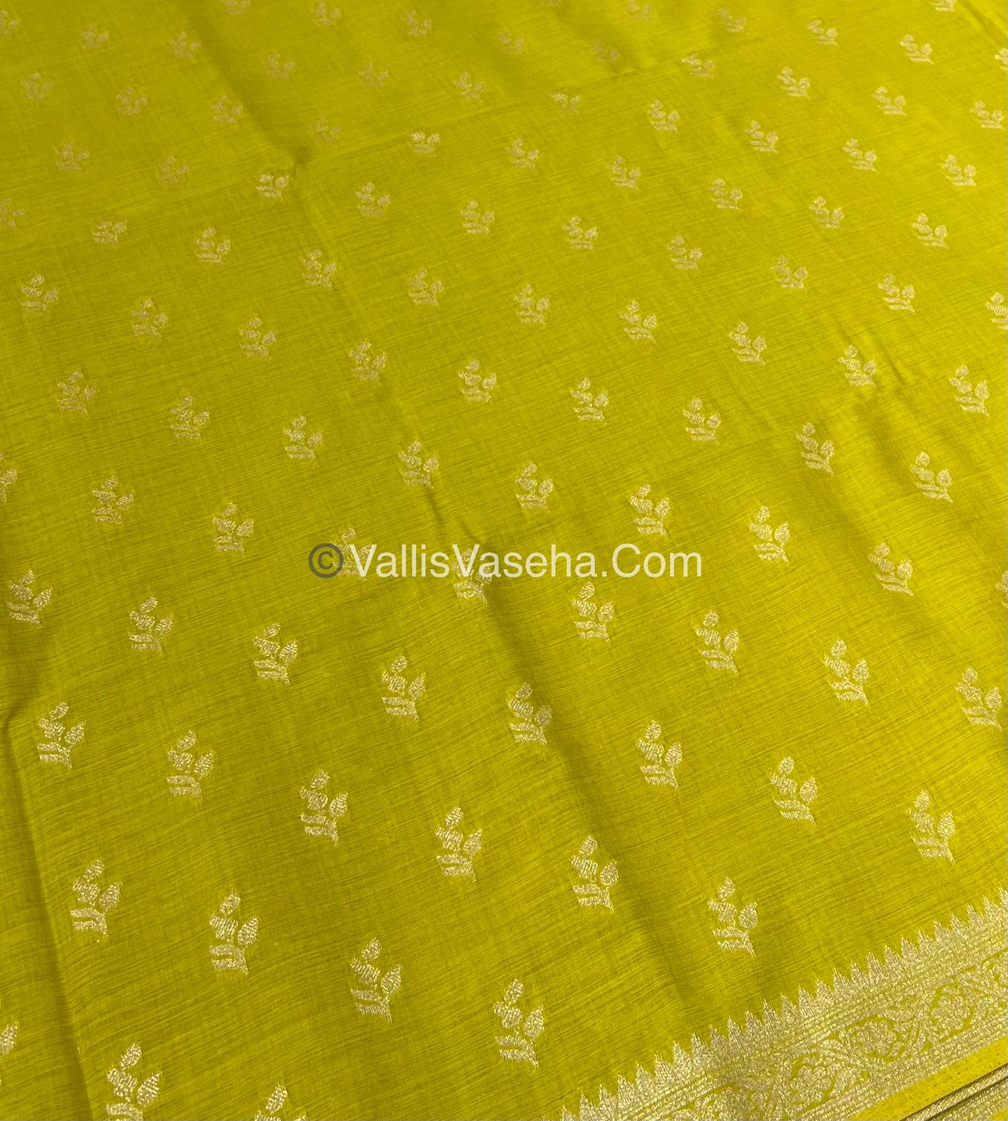 Banarasi - Heritage Silk - Semi Kathan Silk - Lemon Yellow Shade - VVBHS003