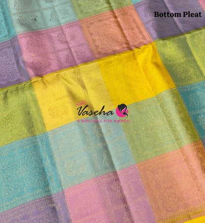 Pure Soft Silk Saree - Partly Pallu -  Half & Half Saree - VVPSS088