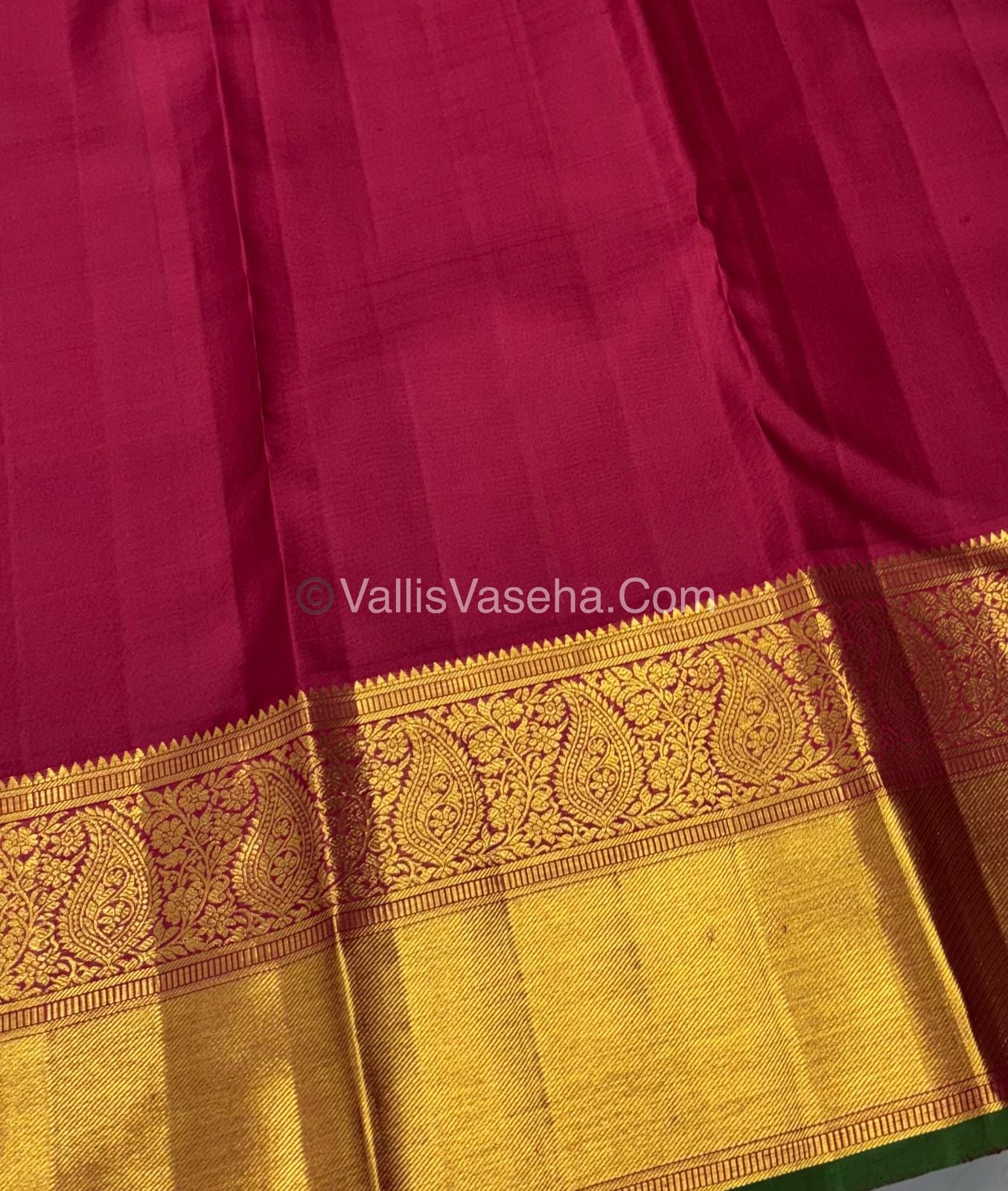 Pure Vintage Korvai Kanchipuram Silk Saree -Half White / Light Cream & Maroon Combo - VVPS038