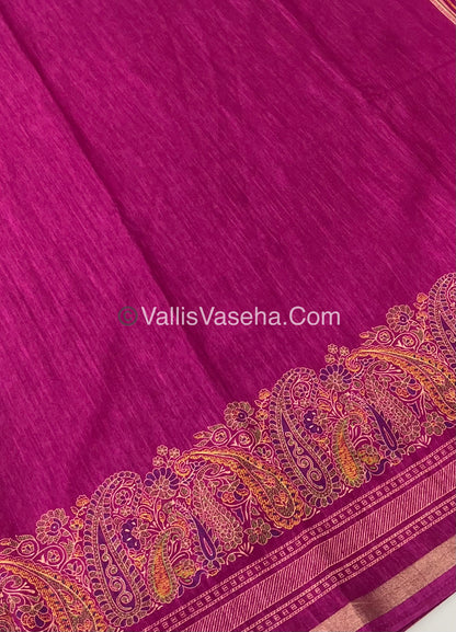 Casual Wear - Fancy Mixed Cotton Dark Purplish pink Shade - VVFMC001