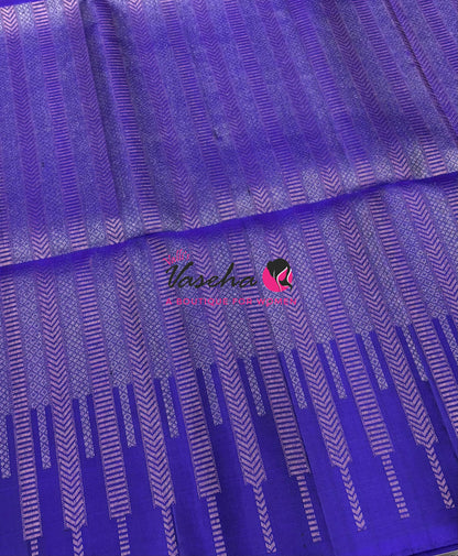 Pure Soft Silk Saree  -  Blue Shade - VVPSS129