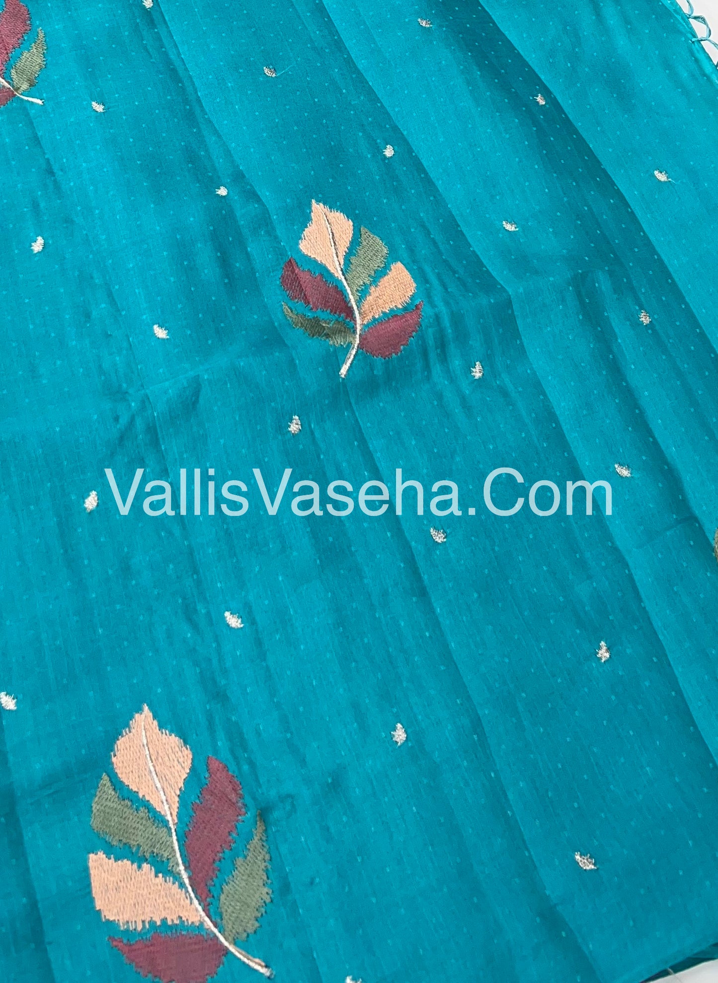 Butter Silk  - Leaf Butta - Blue & Pink Combo - VVBS001