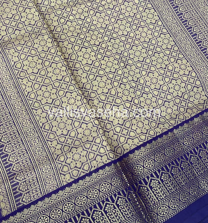Semi Tussar Silk - Grand Pallu  - Purple Shade - VVSTS031