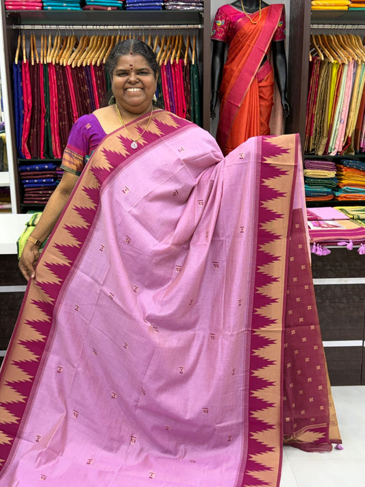 Fancy Mixed Cotton - Pink With Purplish Pink Shade - VVFMC004