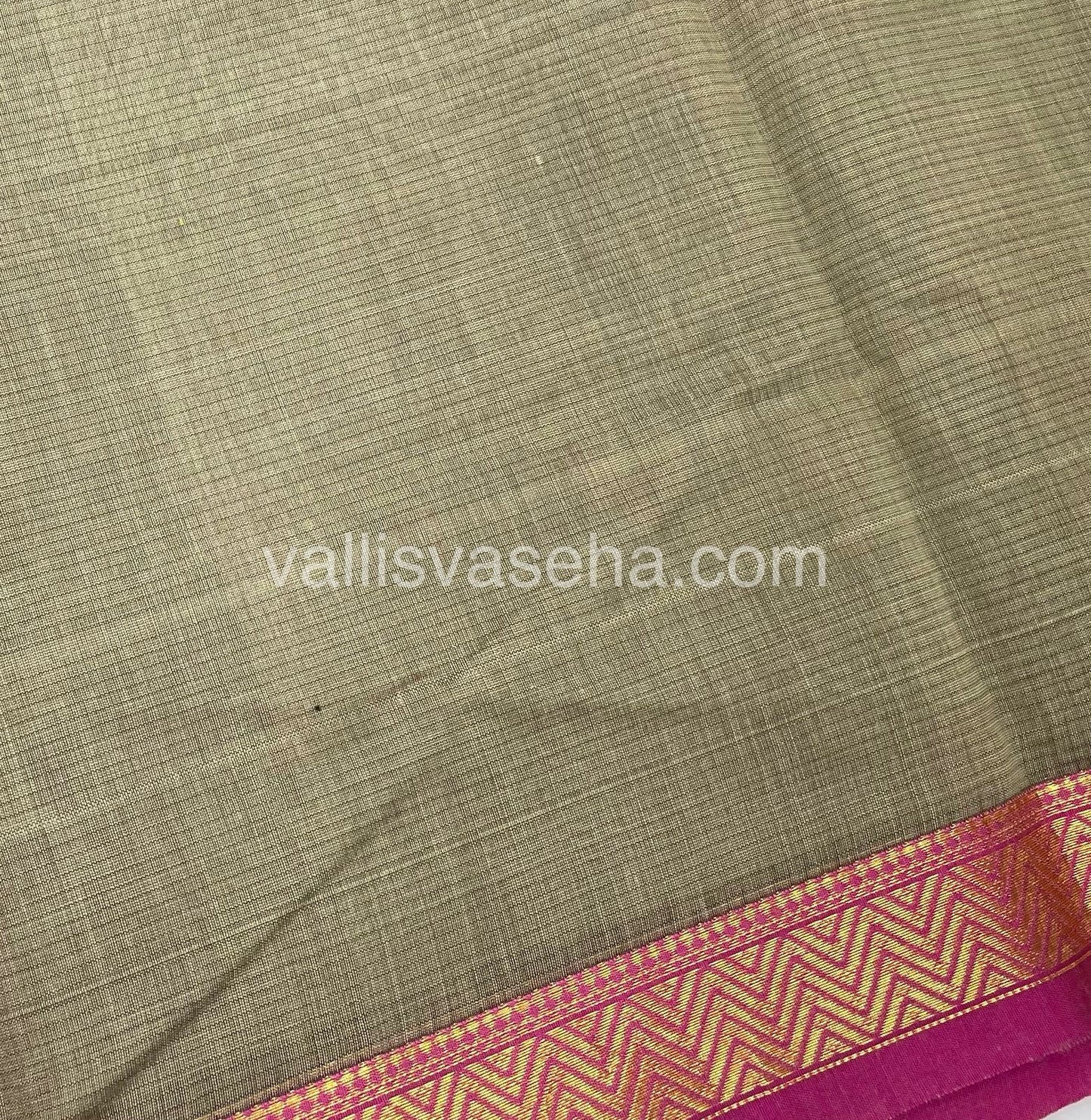 Fancy Mixed Cotton - chikku With Pink Shade - VVFMC005