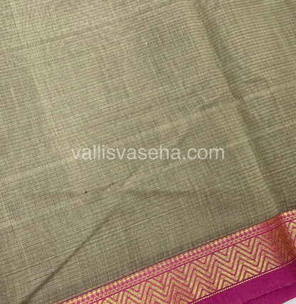 Fancy Mixed Cotton - chikku With Pink Shade - VVFMC005