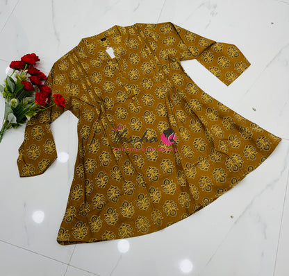 Ready Made - Short Top - Mustard Yellow Color - VVRST001