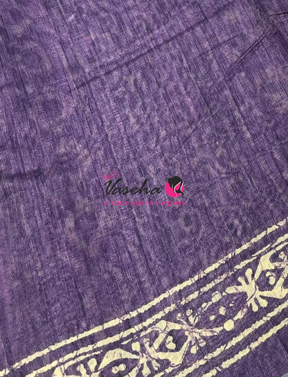 Art Tussar / Art Silk - Purple Shade - VVATS002