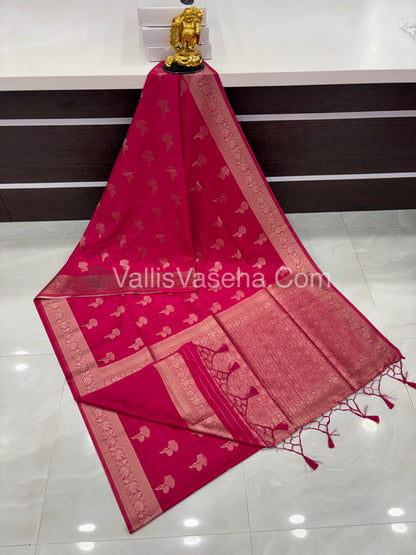 Banarasi - Heritage Silk - Semi Kathan Silk -Pink Shade - VVBHS010