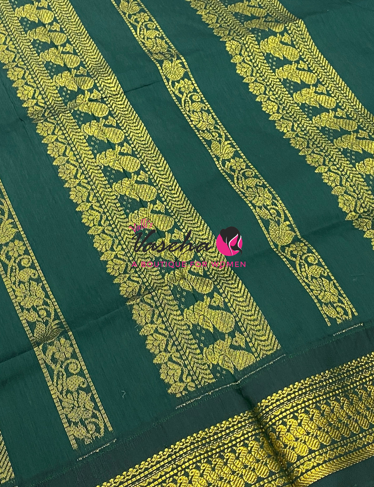 Kalyani Cotton Saree - Pink With Green Shade - VVKC002