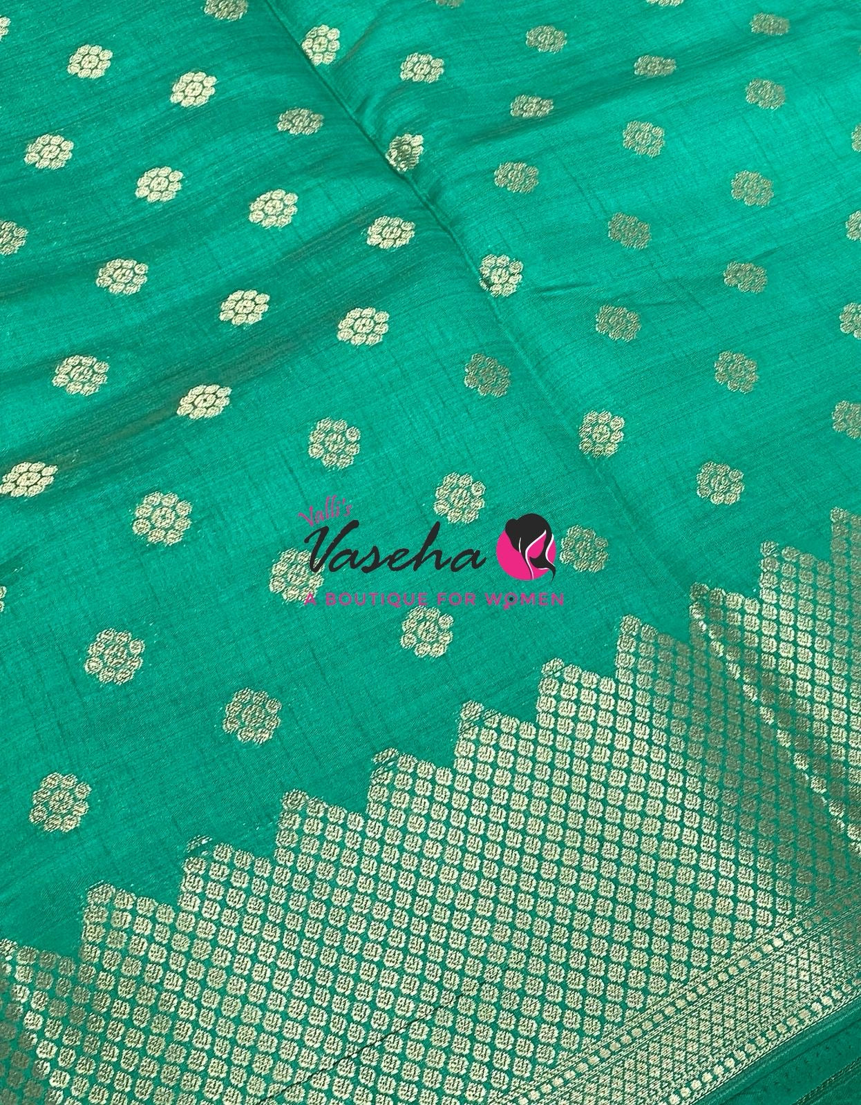 Semi Tussar Silk Saree | Ramar Green  Shade |VVSTS057