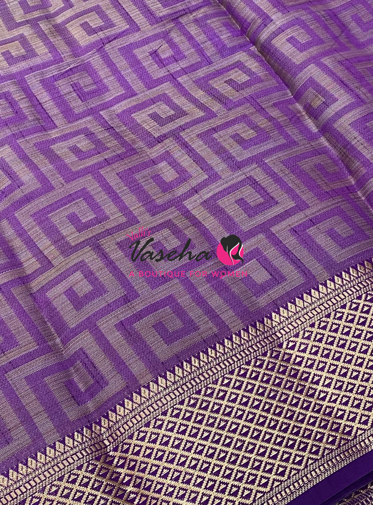 Semi Tussar Silk Saree | Purple Shade |VVSTS058