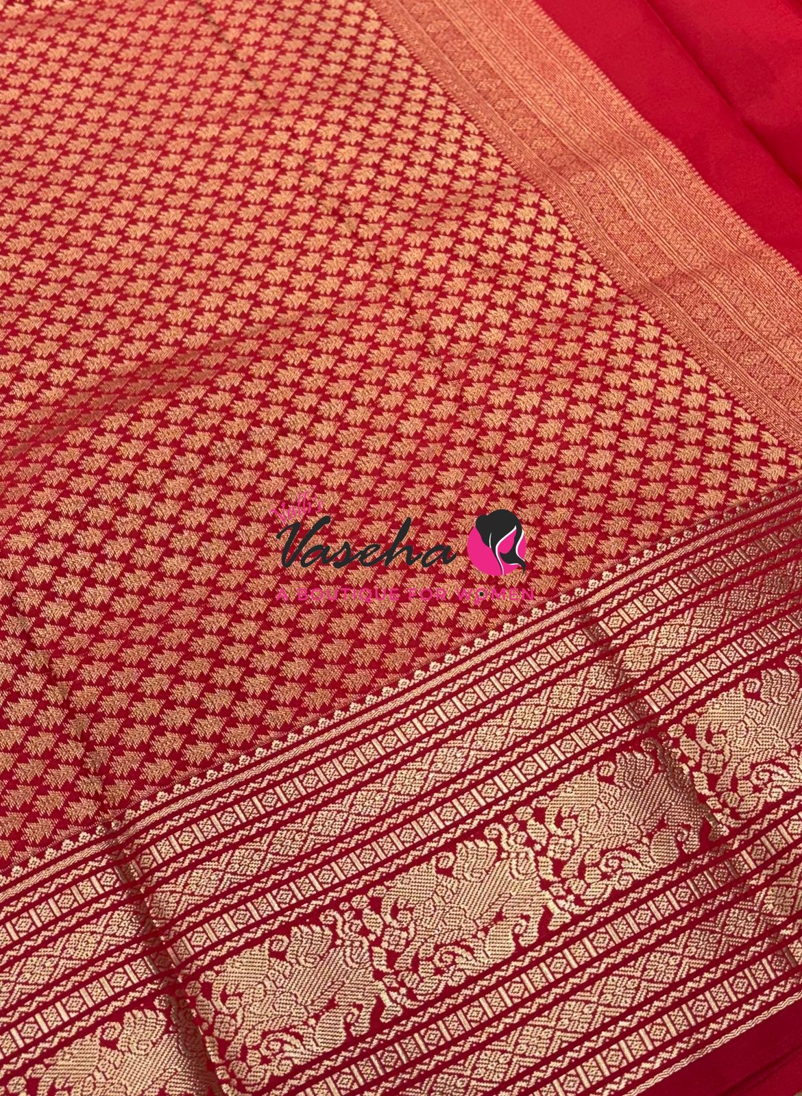 Semi Kanchi Silk  - Purple & Red - VVSKS007
