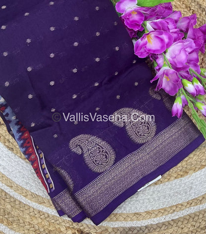 Mashmelow - Chiffon / Georgette Saree - Violetish Purple Shade - VVMMS001
