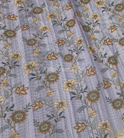 Semi Chanderi Saree - Digital Printed - VVSCD001