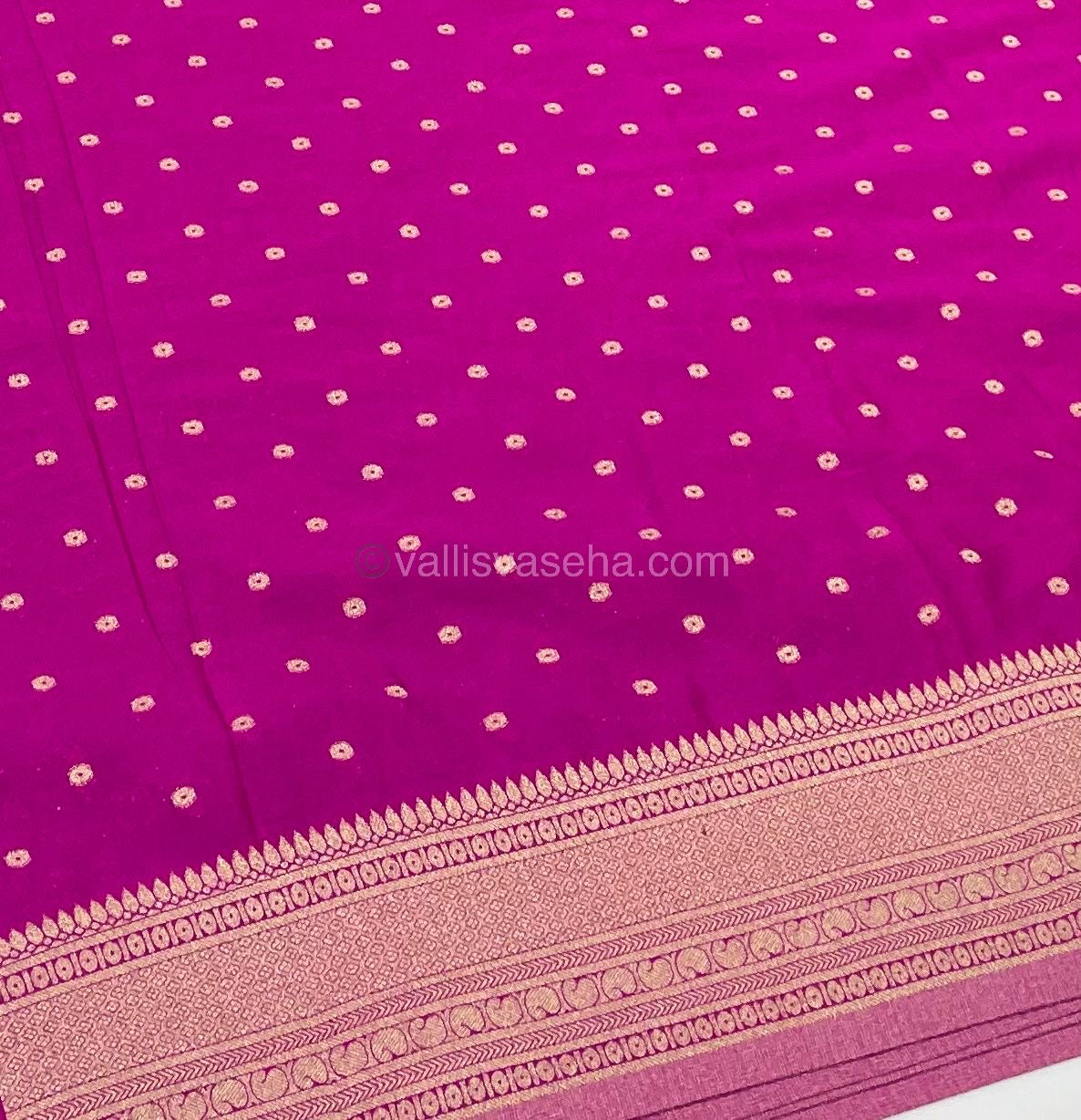 Banarasi - Premium Georgette Saree - Dark Blackish Blue & Pink Combo-  VVPVG003