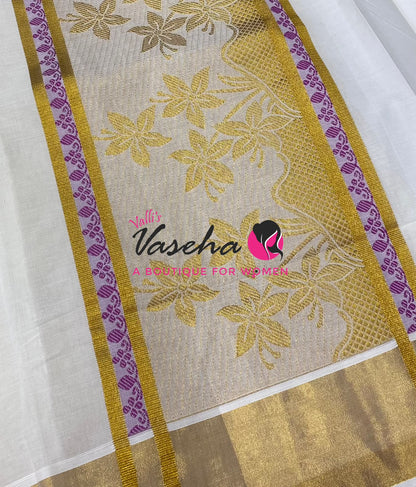 Kerala Cotton Saree - VVKCS031