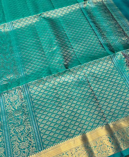 Pure Soft Silk Saree - Kanchi Border - Ramar Blue Shade - VVPSS046