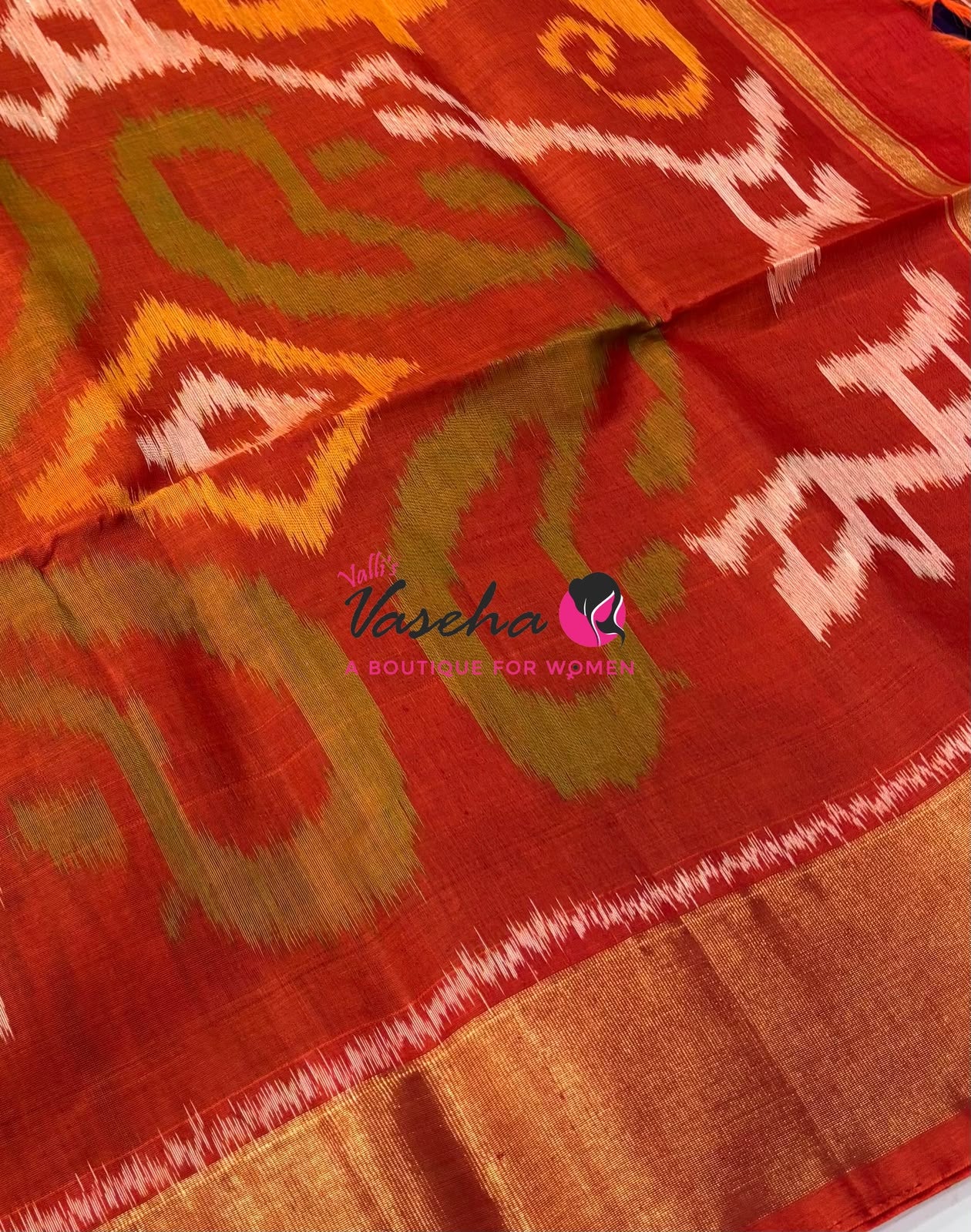 Pochampally Silk Cotton Saree - & ￼ ￼ purplish Maroon - VVPPS001