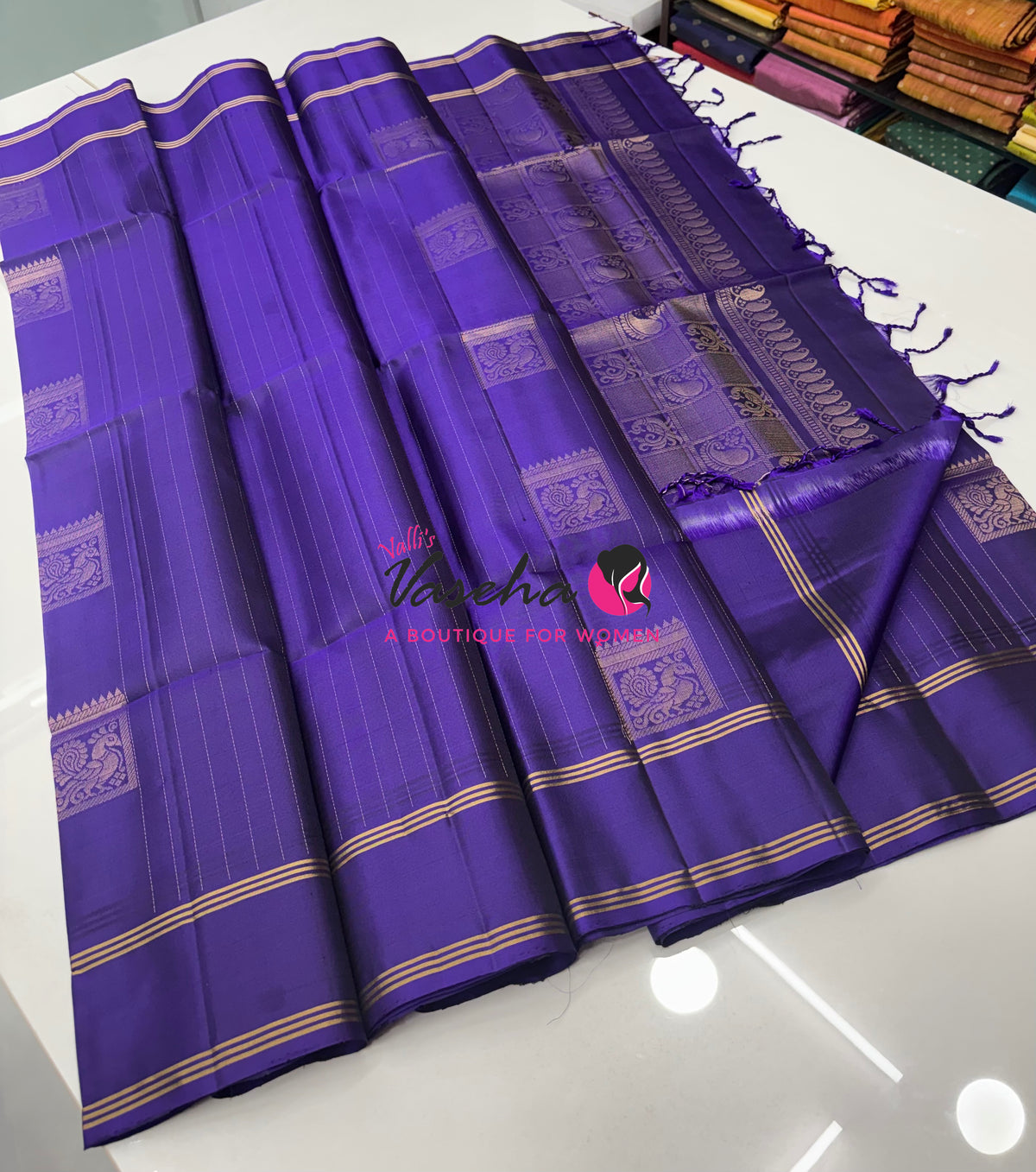 Pure Soft Silk Saree  - Violetish Purple Shade - VVPSS134