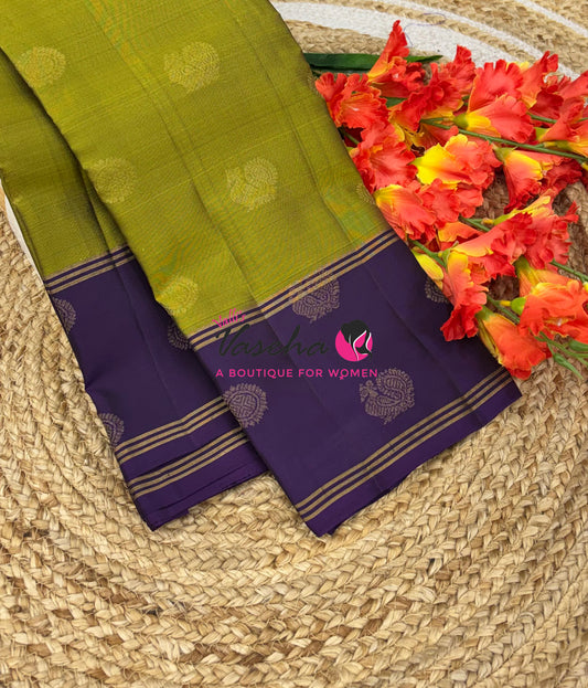 Half Mix - Pure Soft Silk Saree - Long Retta Petta Border with Butta - VVPSS105