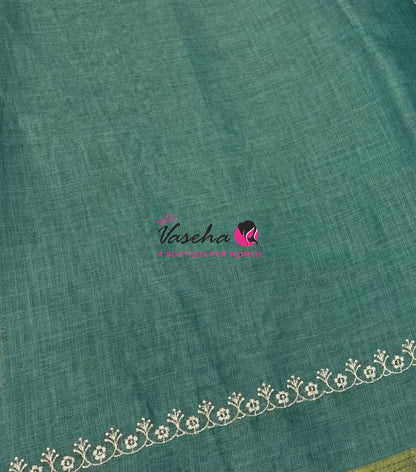 Linen Tissue Saree -  Blue Shade - VVLTS009
