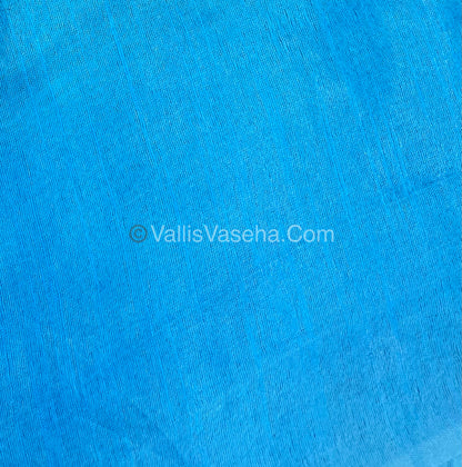 Bhagalpuri Silk - Green With Blue- VVBS007