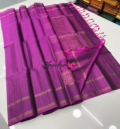 Pure Soft Silk Saree  - Purplish Pink Shade - VVPSS134