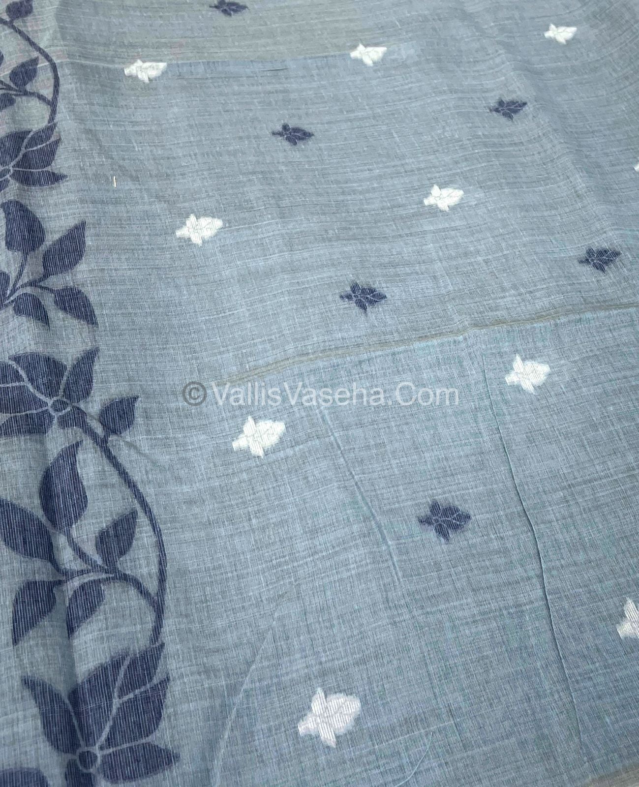 Muga Cotton Saree - Contrast Blouse - VVMCS001