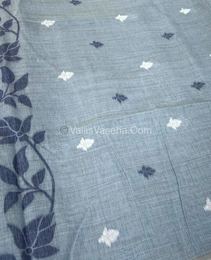 Muga Cotton Saree - Contrast Blouse - VVMCS001