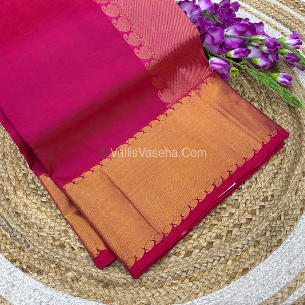 Pure Silk Cotton Saree | Pink Shade |VVPSC011