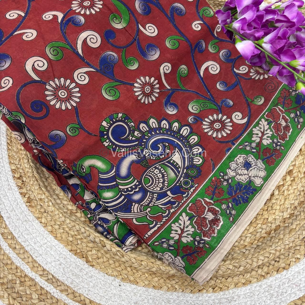 Pure Kalamkari Cotton Saree - VVPKC002