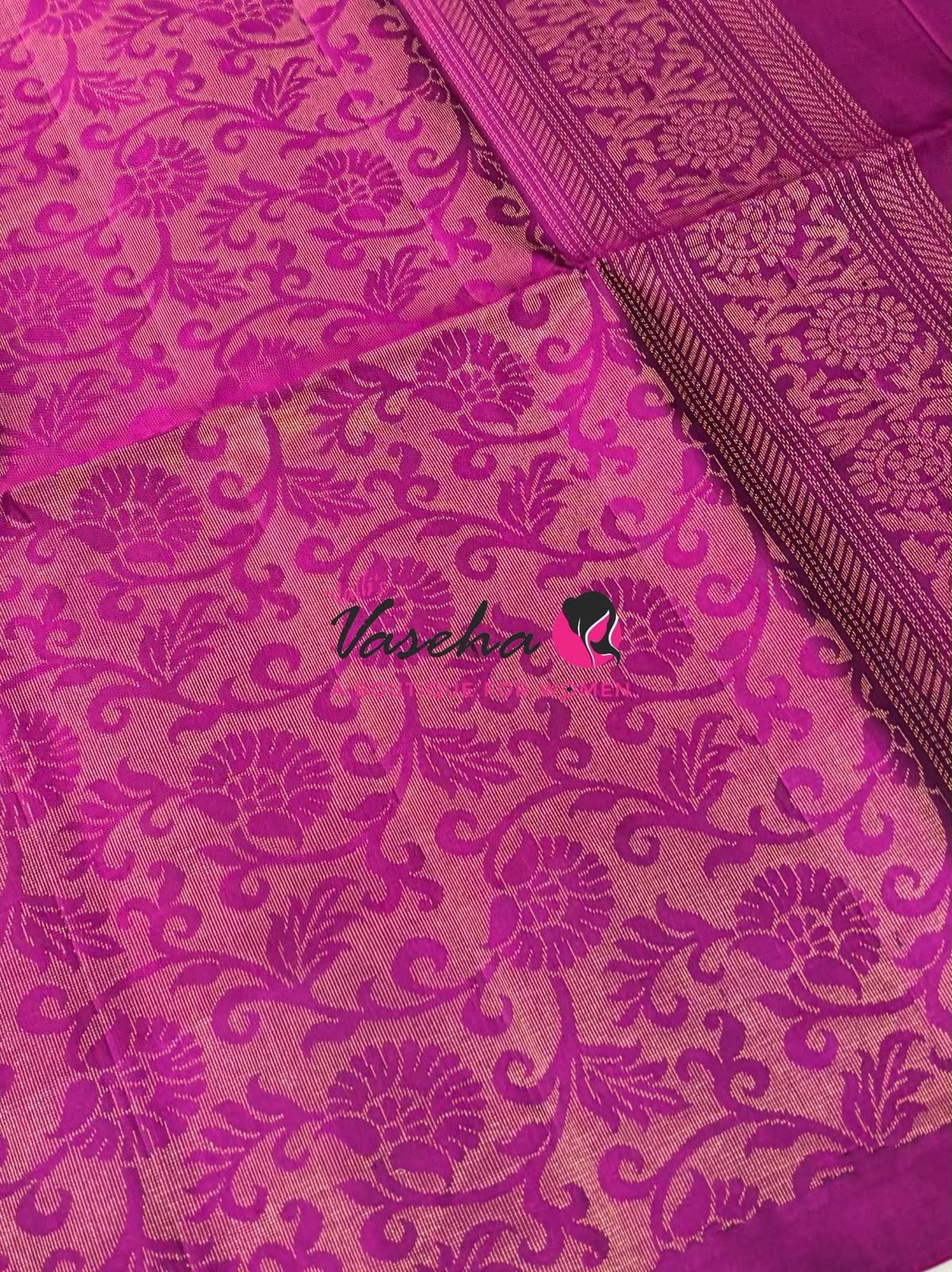Pure Soft Silk Saree - Mustard Yellow & Pink   - VVPSS091