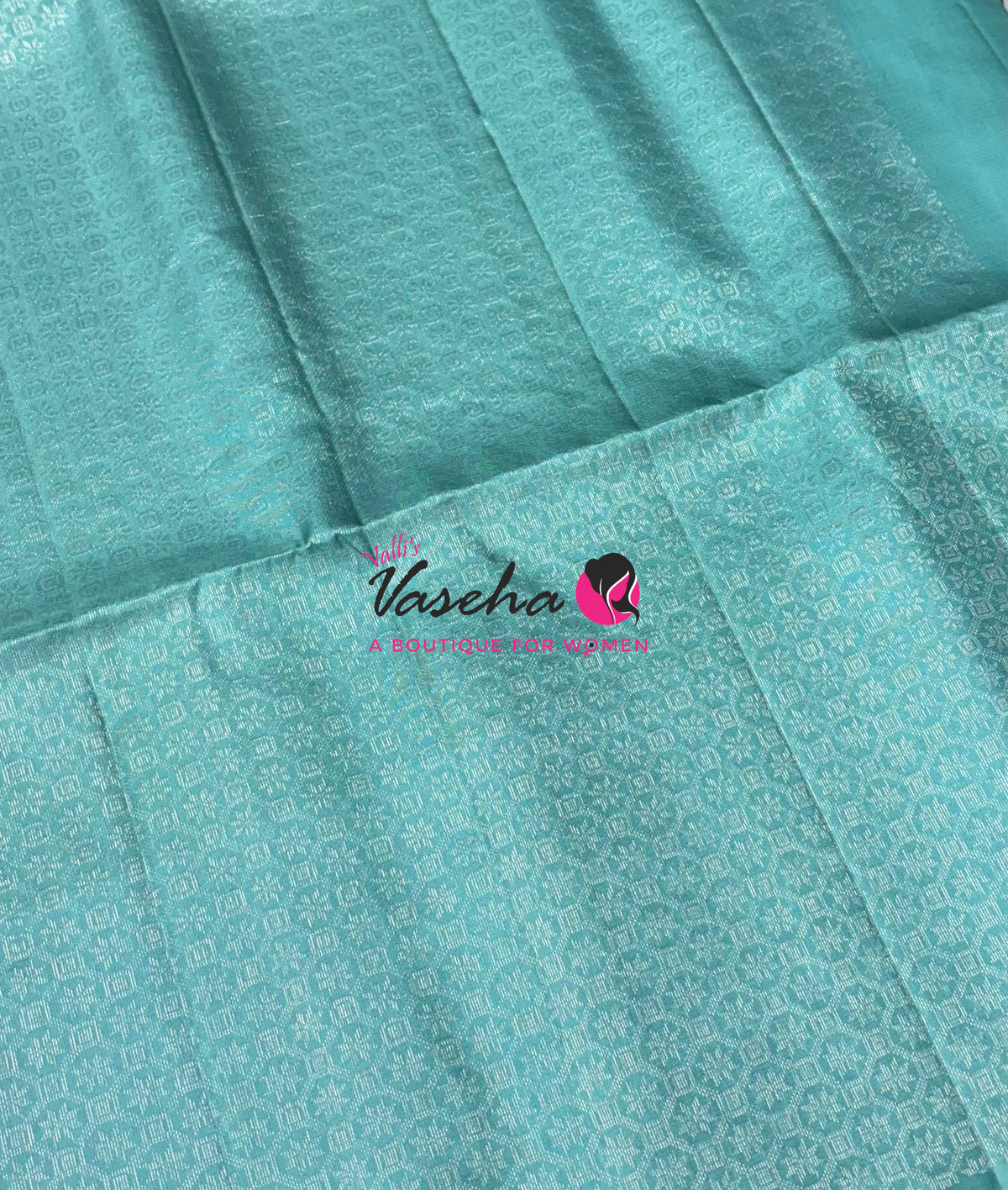Pure Soft Silk Saree - Light Green & Blue - VVPSS126