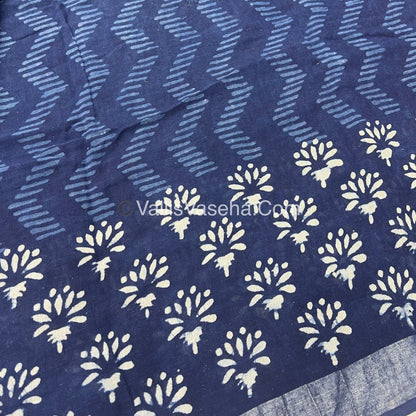 Linen Mixed Cotton Saree |VVLMP001