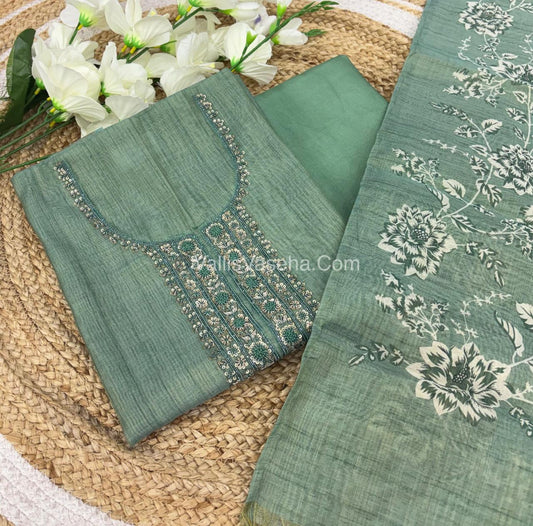 Tissue Linen Salwar Material  | VVUSM020