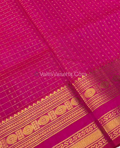 Pure Silk Cotton Saree | Pink Shade |Lakshadeepam Design VVPLD002
