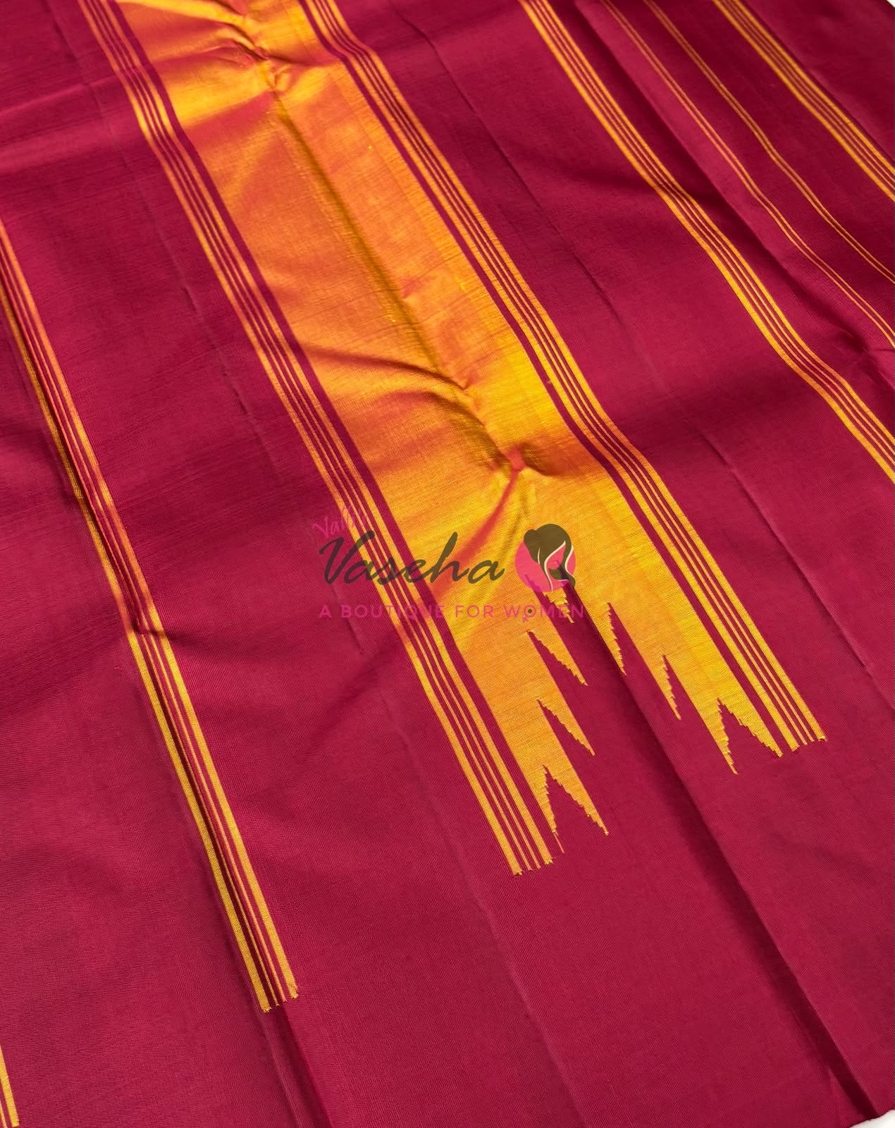 Pure Kanchipuram Silk Saree - Thalampoo - VVPS029