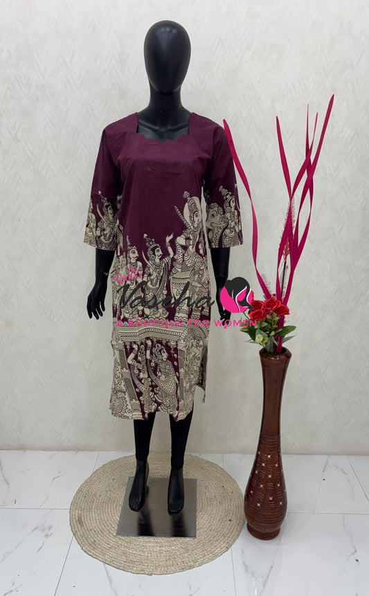 Ready Made - Kalamkari Kurti -VVRKK001