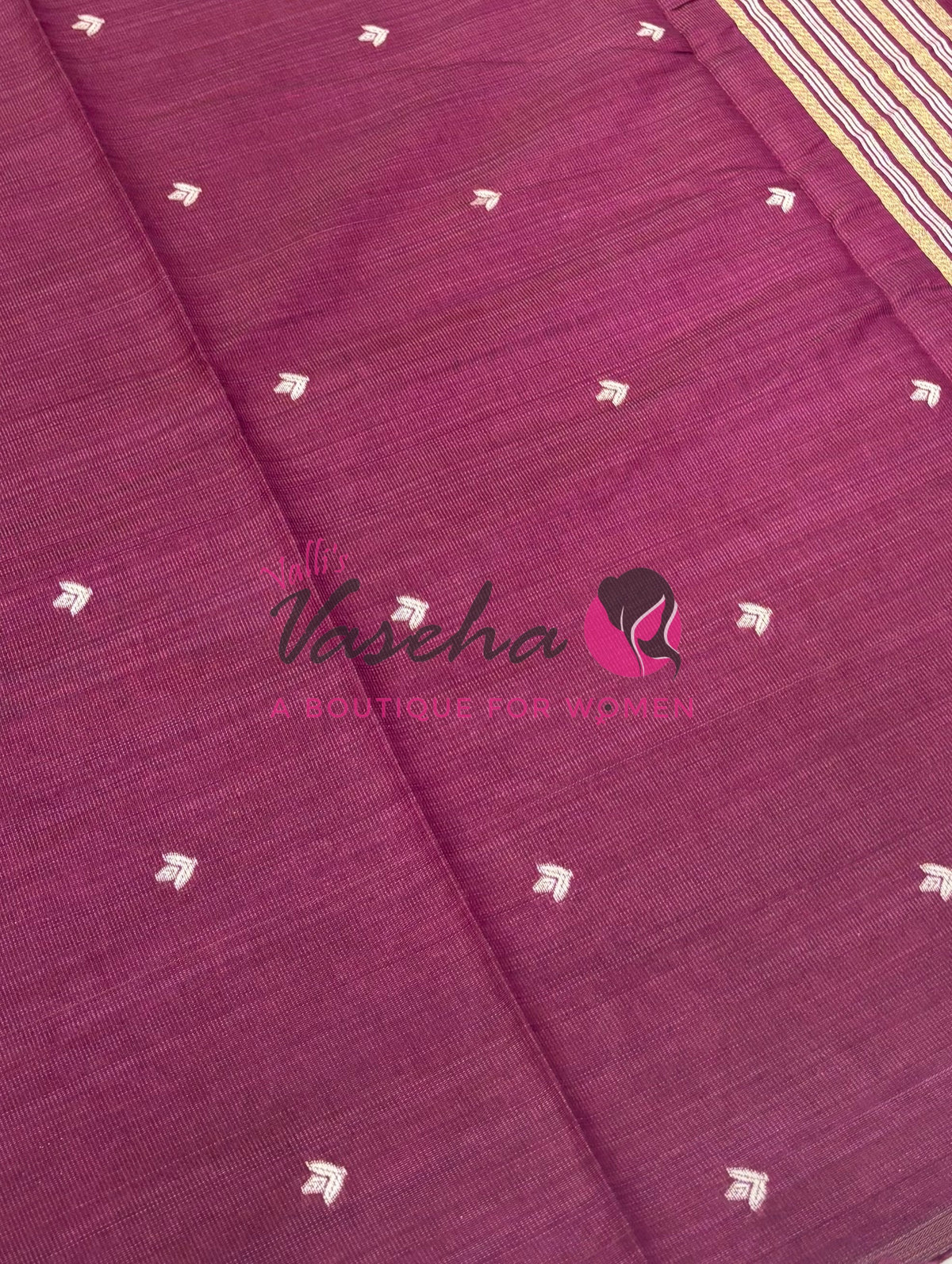 Semi Gicha Tussar Silk - Wine Shade - VVGTS002