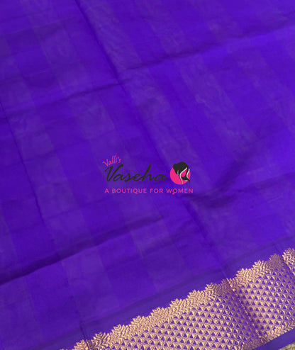 Semi Silk Cotton Saree |  Pazhum Pazhamum Checks Design |VVSSC018