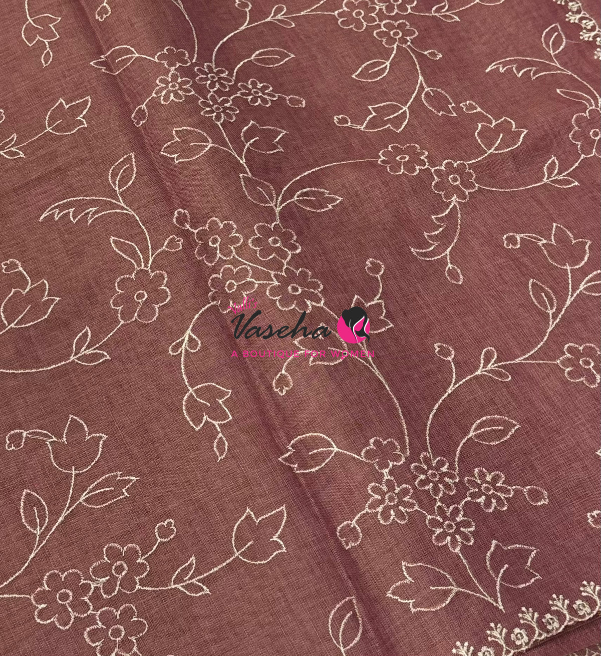 Linen Tissue Saree - Pink Shade - VVLTS009