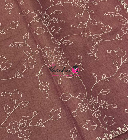 Linen Tissue Saree - Pink Shade - VVLTS009