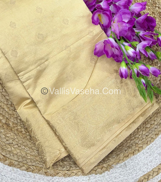 Semi Tussar Silk  - Cream Shade - VVSTS024