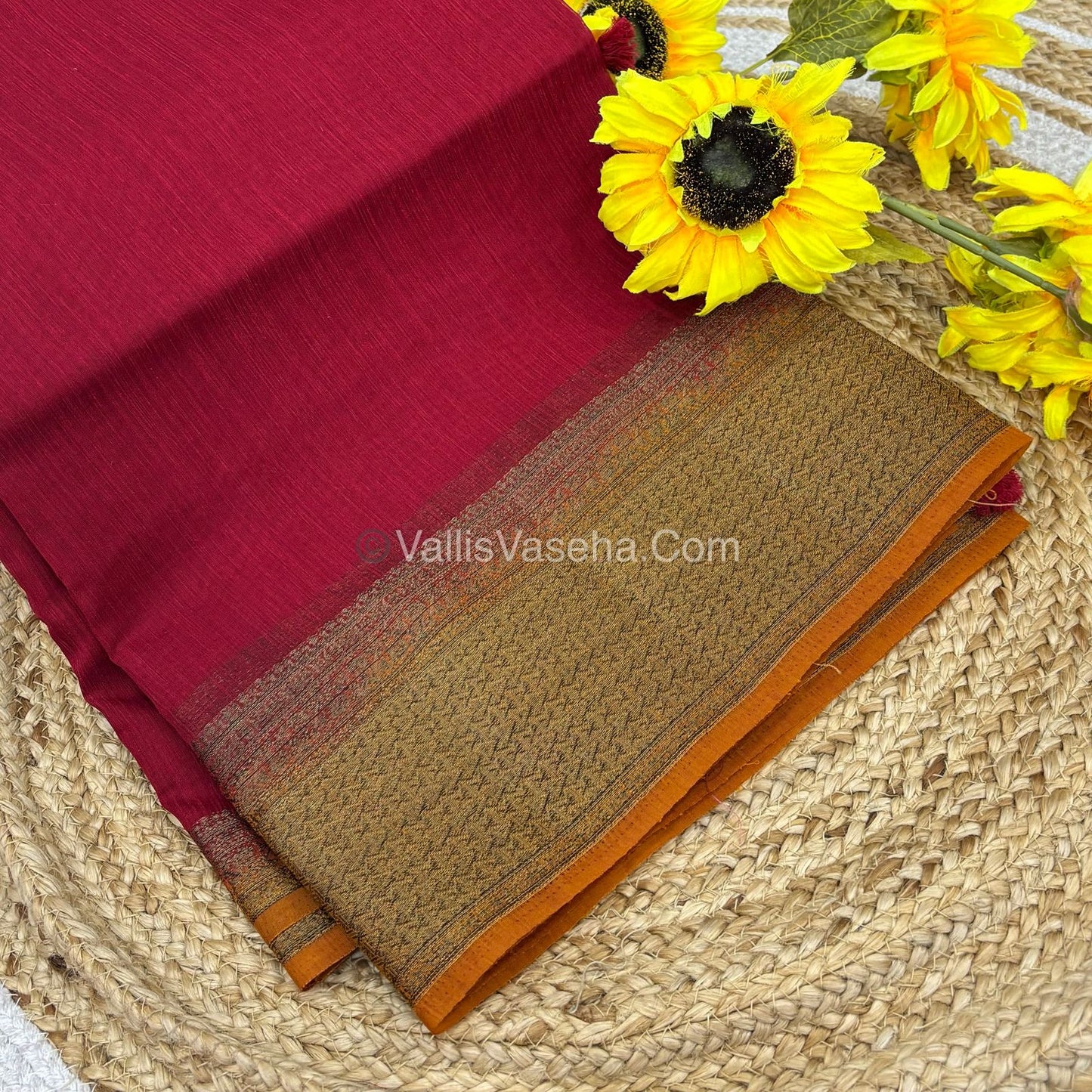 Bamboo Silk Saree - Pink With Yellow Shade - VVBSS005
