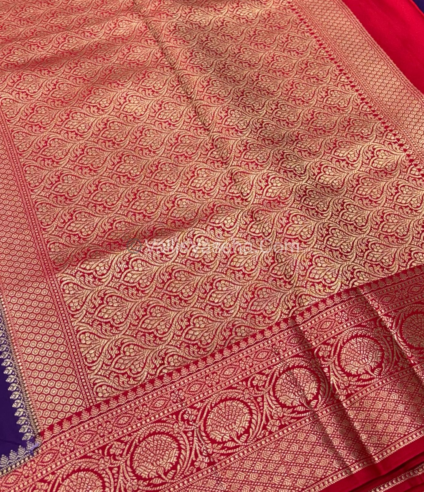 Premium Viscose Saree - Purple & Red Shade - VVPV001