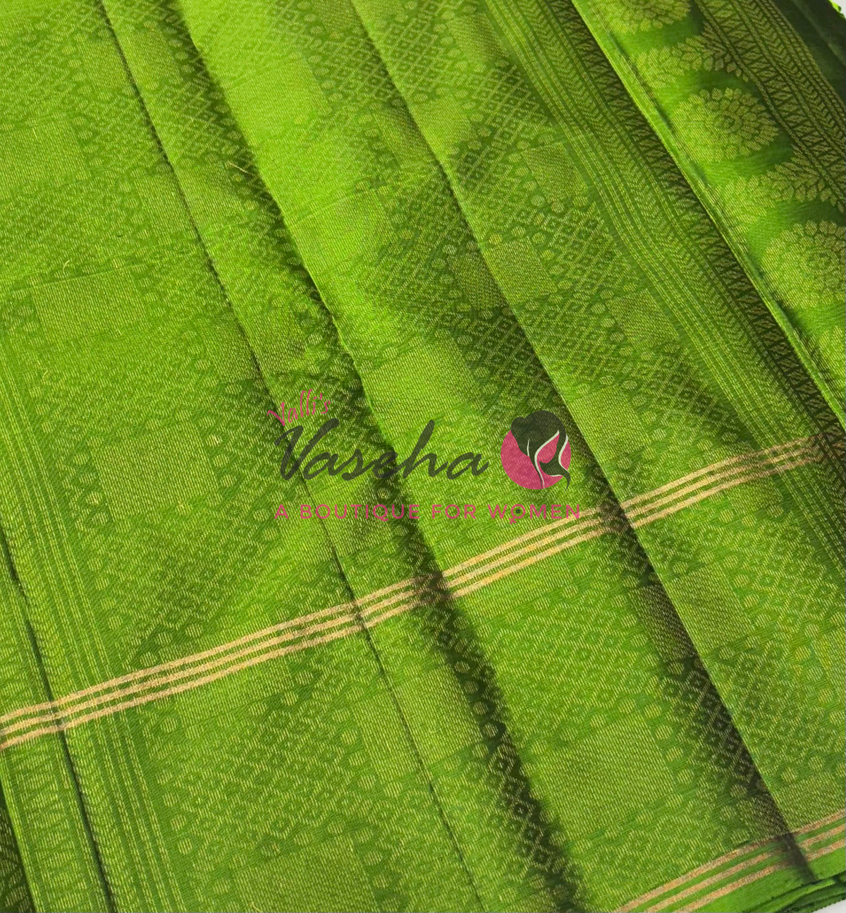 Half Mix - Pure Soft Silk Saree - Long Retta Petta Border with Butta - VVPSS105