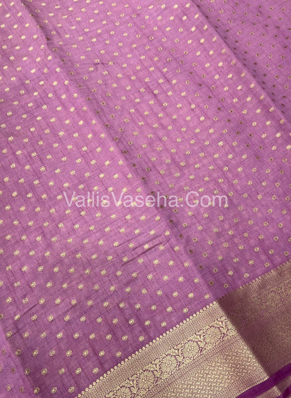 Semi Tussar Silk  - Onion pink Shade  - VVSTS015